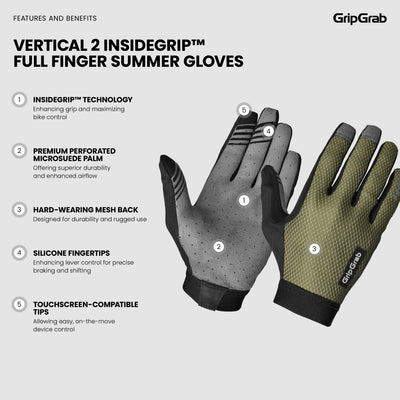 Vertical 2 InsideGrip™ Full Finger Summer Gloves