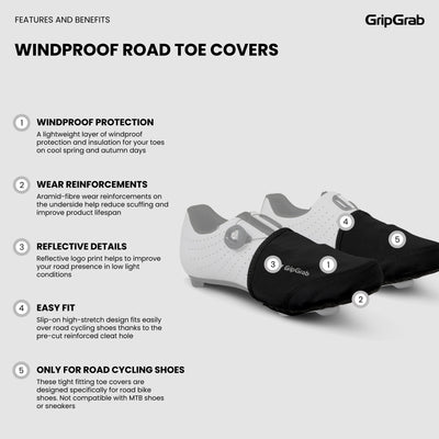 Windproof Road Toe Covers