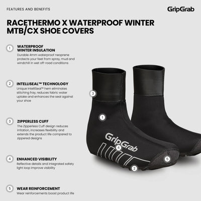 RaceThermo X Waterproof Winter MTB/CX Shoe Covers