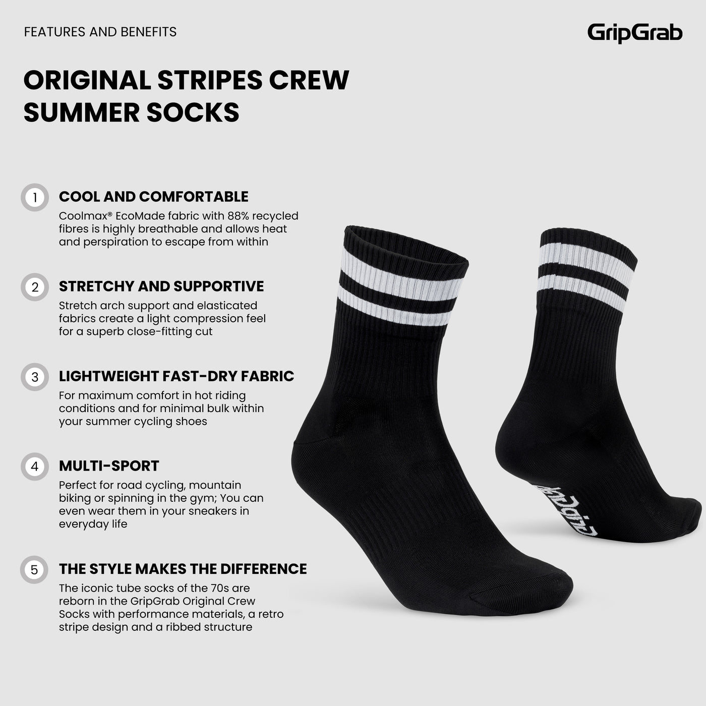 Original Stripes Crew Summer Socks